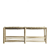 BENCH - EUCALYPTUS WOOD AND PALM LEAVES