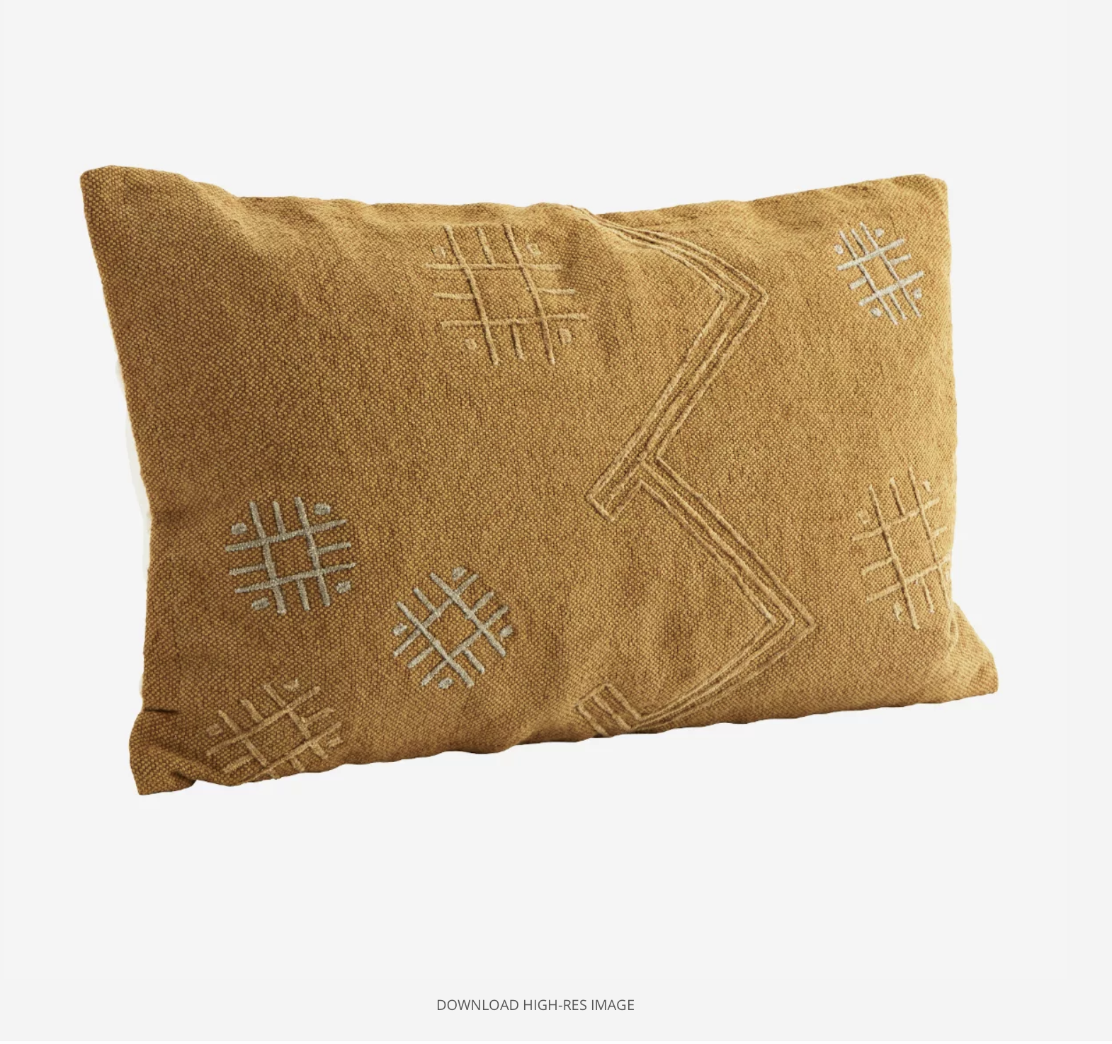 EMBROIDERED CUSHION -HONEY
