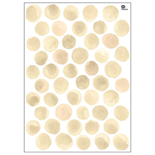 WALL STICKER - WATERCOLOUR DOTS YELLOW