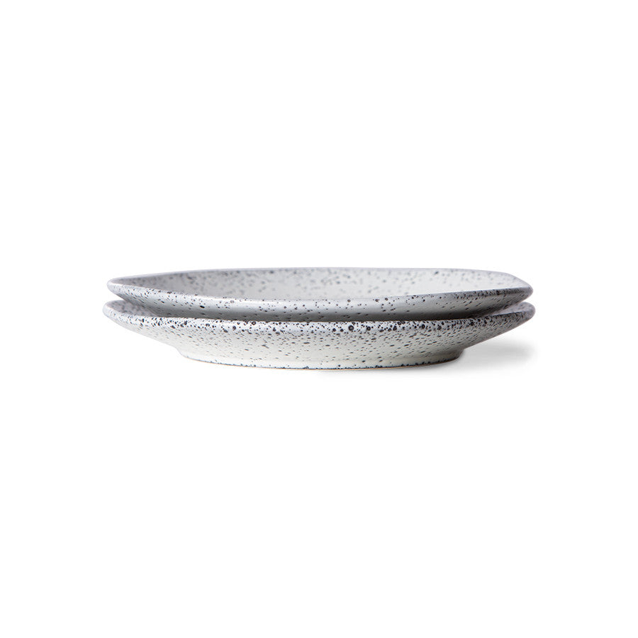 GRADIENT CERAMICS: DESSERT PLATE CREAM (SET OF 2)