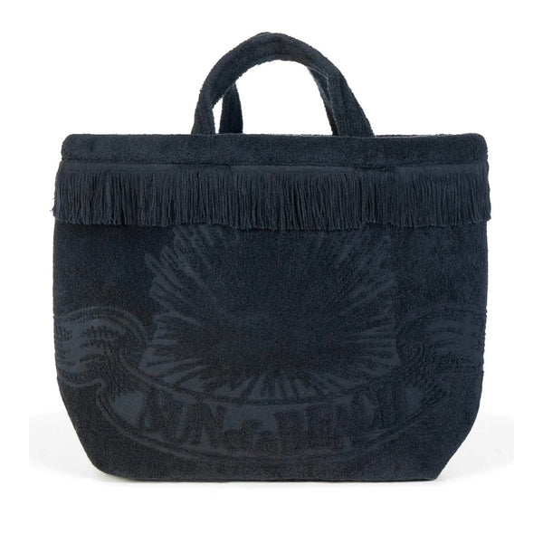 ATHENS TILES BLACK - OVERSIZED BEACH BAG