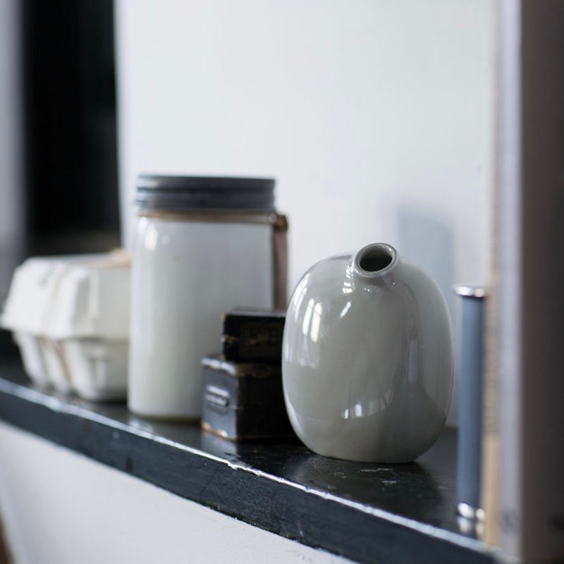 SACCO VASE PORCELAIN 02 - GRAY