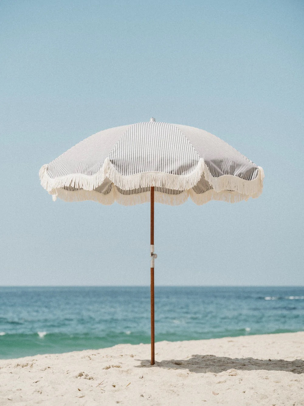 PREMIUM BEACH UMBRELLA - LAURENS NAVY STRIPE | On Order
