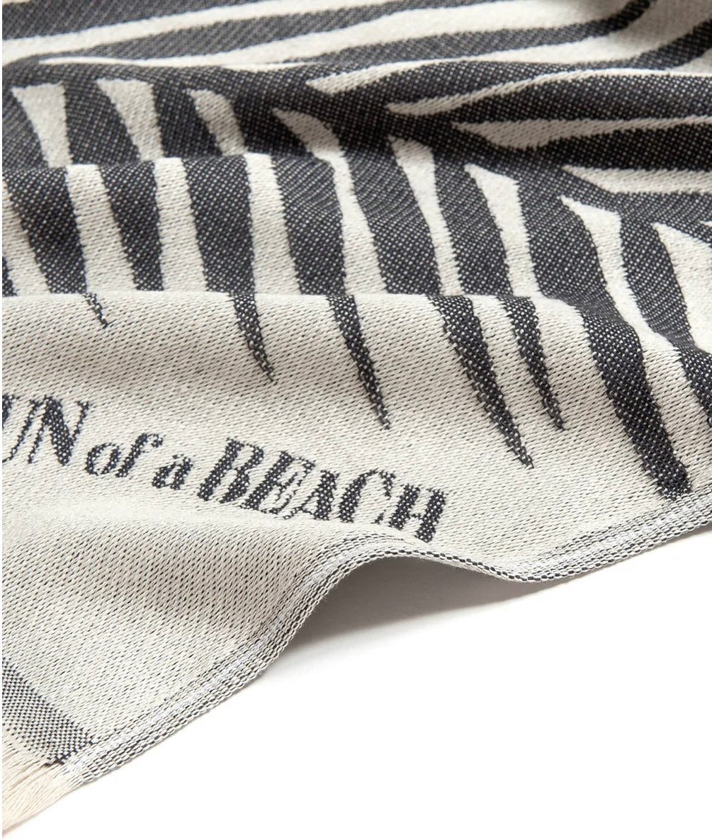 PALM SPRINGS GREY - FEATHER BEACH TOWEL