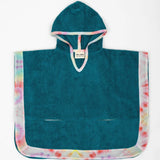 BURNING MAN TEAL - KIDS PONCHO