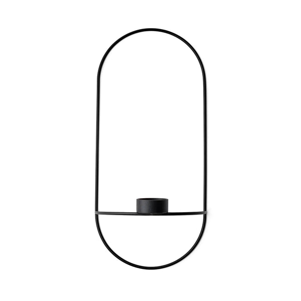 POV OVAL TEALIGHT CANDLE HOLDER - BLACK