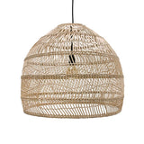WICKER PENDANT LAMP BALL NATURAL - M
